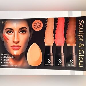Giorgio Colors Sculpt & Glow Highlighter Set - Gold, Pink, Brown